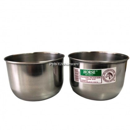 Horse Brand Stainless Steel Tan Chon Bowl Steaming Soup Cup Serving Bowl Dun Zhong 炖盅汤盅 - 1910P Horse Brand Stainless Steel Tan Chon Bowl Steaming Soup Cup Serving Bowl Dun Zhong 炖盅汤盅 - 1910P
