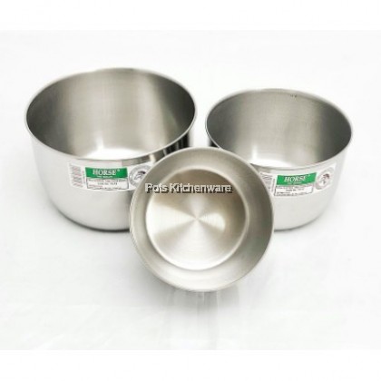 Horse Brand Stainless Steel Tan Chon Bowl Steaming Soup Cup Serving Bowl Dun Zhong 炖盅汤盅 - 1910P Horse Brand Stainless Steel Tan Chon Bowl Steaming Soup Cup Serving Bowl Dun Zhong 炖盅汤盅 - 1910P