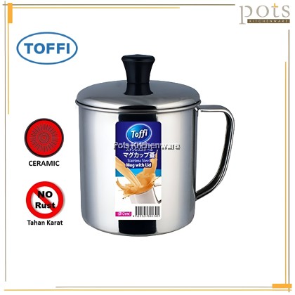 Toffi Stainless Steel Mug Coffee Cup with Lid Cover Handle Cawan Besi 不锈钢杯子 - D0808M Toffi Stainless Steel Mug Coffee Cup with Lid Cover Handle Cawan Besi 不锈钢杯子 - D0808M