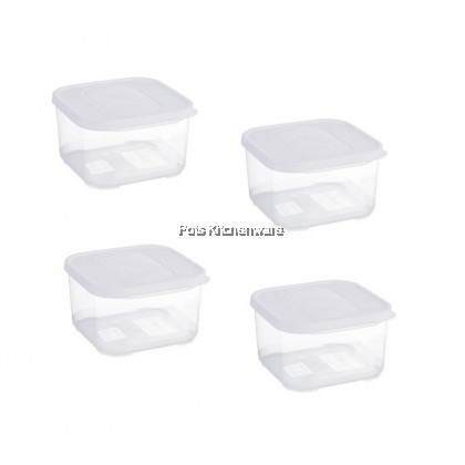 Century BPA Free Square Food Container (0.2L/0.4L/0.65L/1.0L/1.5L) - 0110M