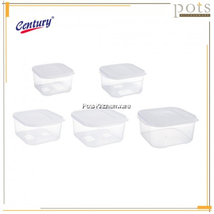 Century BPA Free Square Food Container (0.2L/0.4L/0.65L/1.0L/1.5L) - 0110M