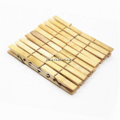 40pc-Set Natural Bamboo Smooth Finishing Cloth Pegs Clipper - ZJ5024