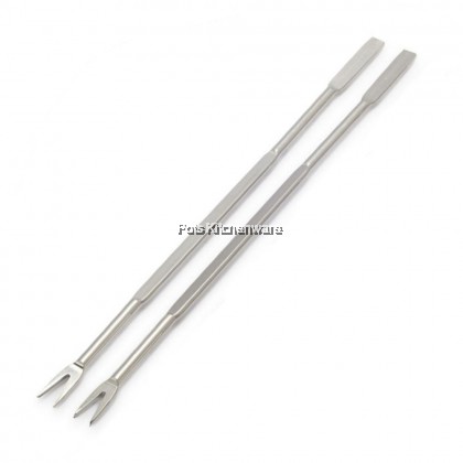 2pcs Stainless Steel Crab Fork Lobster Pick Seafood Fruit Nut Tool Needle with Spoon - JPK14422