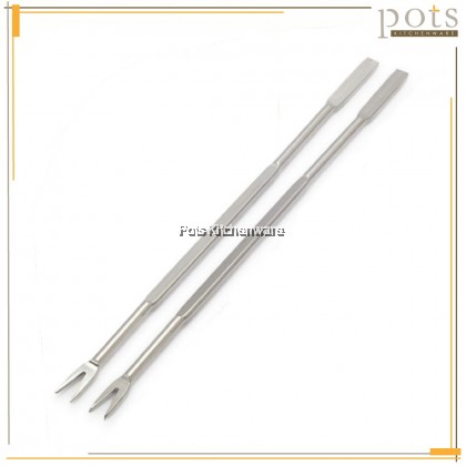 2pcs Stainless Steel Crab Fork Lobster Pick Seafood Fruit Nut Tool Needle with Spoon - JPK14422