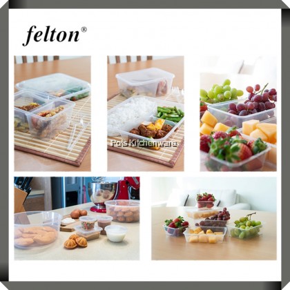 Felton BPA Free Plastic Round Rectangle Square Disposable Take Away Food Container