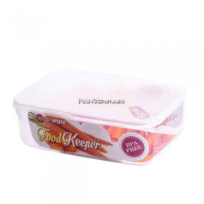 Elianware BPA Free Freezer Safe Microwavable Airtight Transparent Rectangular Food Container (430ml/1000ml/2200ml/3800ml) - E1631M