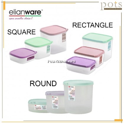 Elianware BPA Free Plastic Stackable Airtight Food Snack Container Keeper Storage - E1774M
