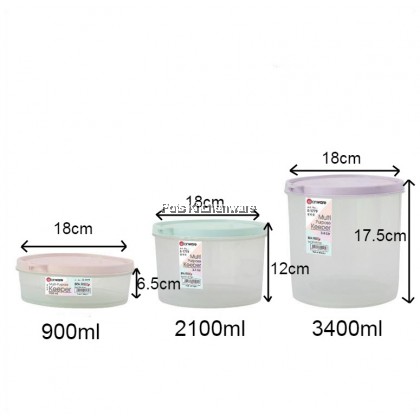 Elianware BPA Free Plastic Stackable Airtight Food Snack Container Keeper Storage - E1774M