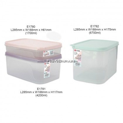 Elianware BPA Free Plastic Stackable Airtight Food Snack Container Keeper Storage - E1774M