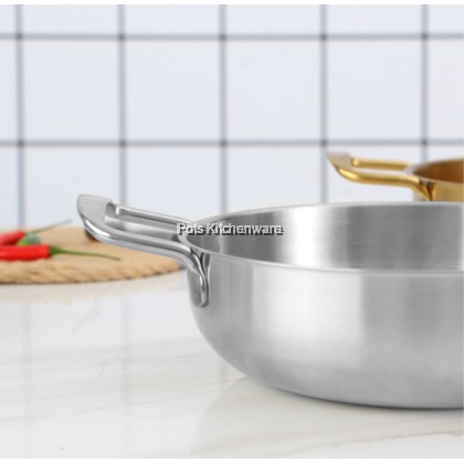 Toffi Stainless Steel Hot Pot Spain Seafood Korean Ramen Noodle Soup Pot Double Ear - C6418M Toffi Stainless Steel Hot Pot Spain Seafood Korean Ramen Noodle Soup Pot Double Ear - C6418M