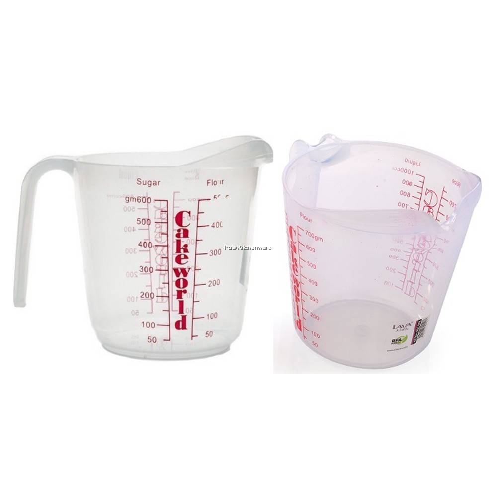 LAVA 600ml 1000ml BPA FREE Plastic Baking Flour/Sugar/Liquid/Oil/Rice