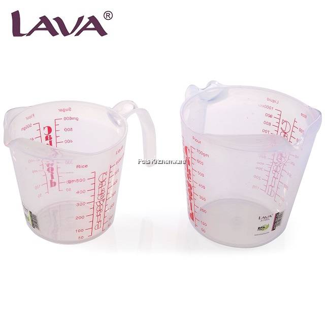 LAVA 600ml 1000ml BPA FREE Plastic Baking Flour/Sugar/Liquid/Oil/Rice