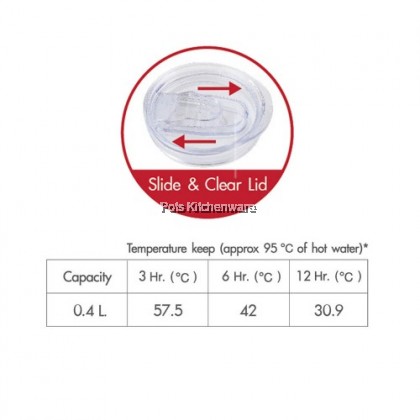 100% Original Zebra Thailand 泰国斑马牌 SUS304 Stainless Steel Wisdom II Keep Warm Cold Vacuum Mug Cup With Handle 保温杯 - Z112970