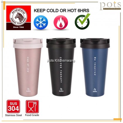 100% Original Zebra SUS 304 Stainless Steel Keep Warm Cold Vacuum Flask Mug (500ml) - Z112703
