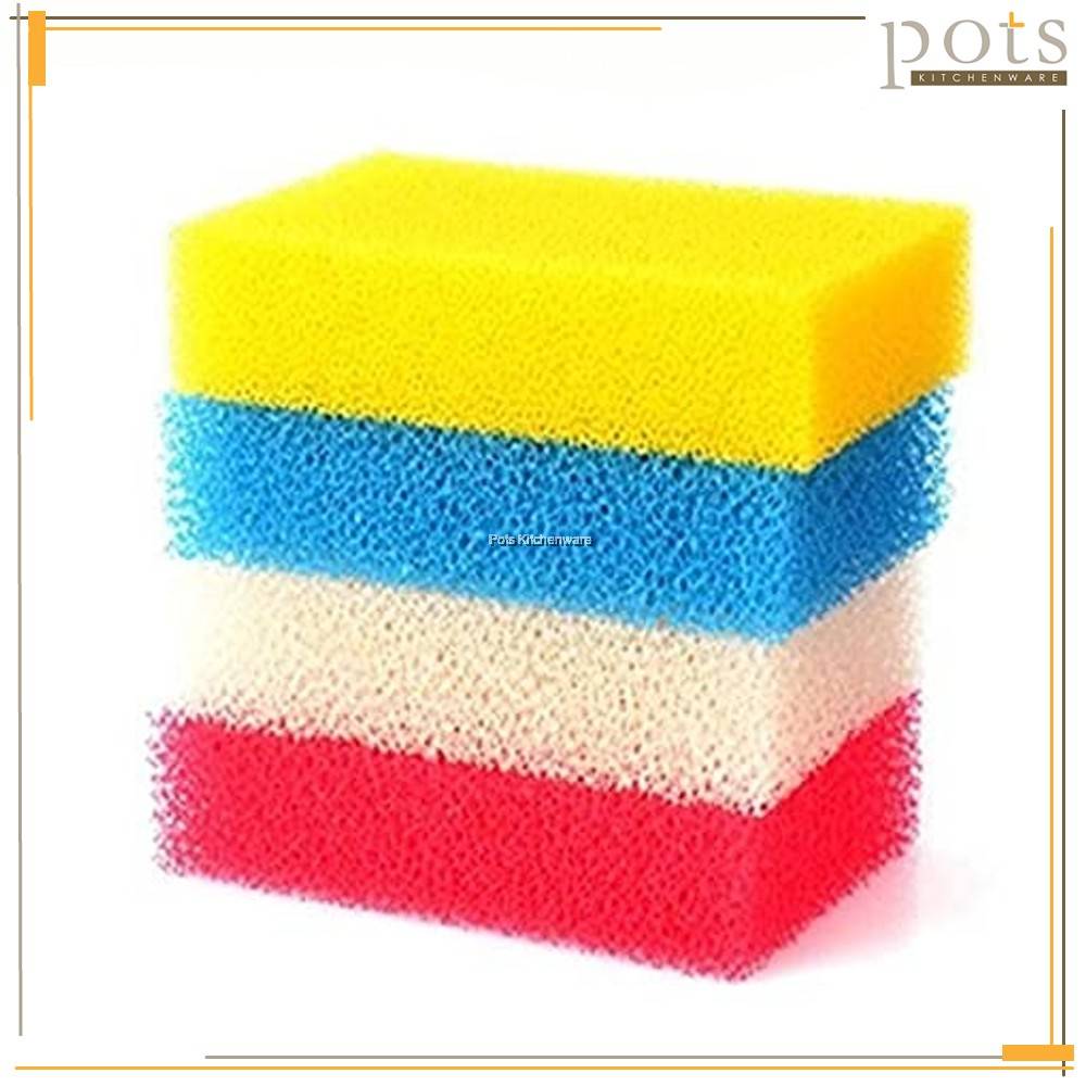 4pcs Korean Loofah Cotton Cleaning Scrubbing Dishwashing Sponge