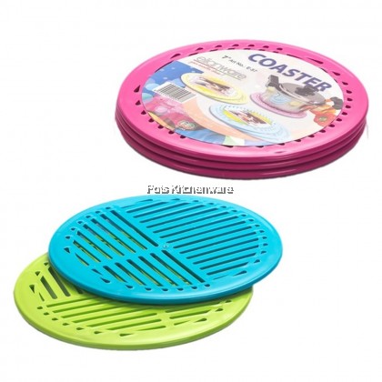 3pc-Set Elianware Plastic Coaster Table Mat Anti Slip Pelapik (7inch/8inch) - E57M 3pc-Set Elianware Plastic Coaster Table Mat Anti Slip Pelapik (7inch/8inch) - E57M