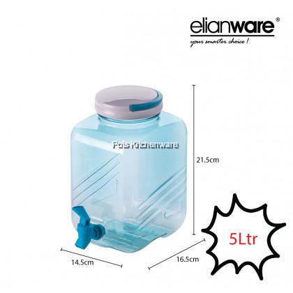 Elianware 5 Litre BPA FREE High Quality Portable Colorful Durable Water Juice Syrup Dispenser - E1502 Elianware 5 Litre BPA FREE High Quality Portable Colorful Durable Water Juice Syrup Dispenser - E1502