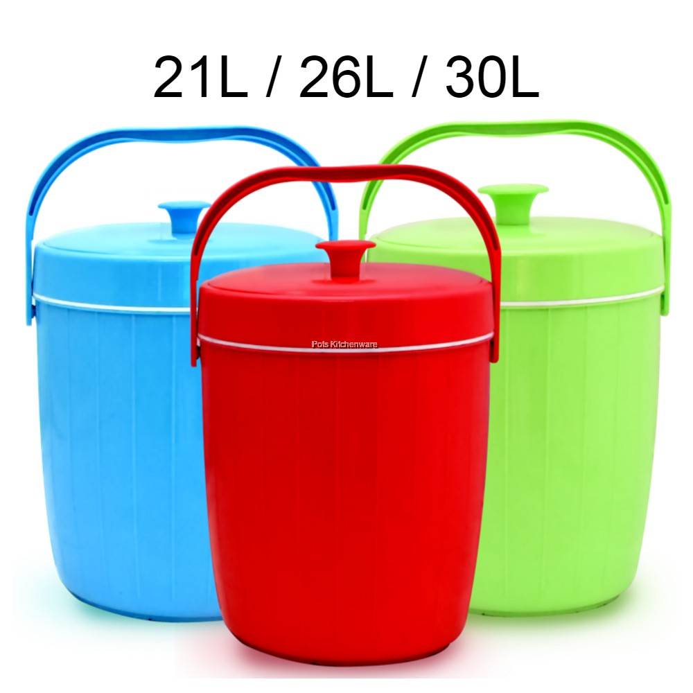 FREE LADLE Global Eagle Thermos Rice Ice Bucket with Lid Handle Termos