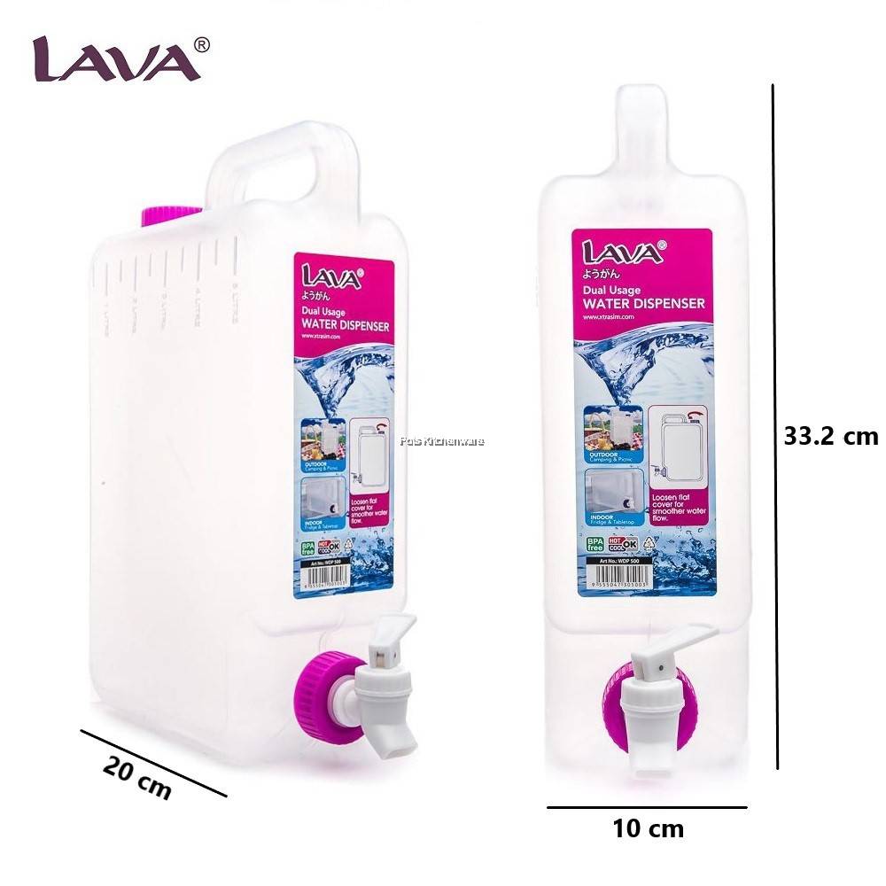 LAVA 5Litre BPA FREE Cool/Hot Dual Double Tap Juice Drinks Water