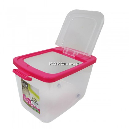 Lava 12kg Rice Bucket Container with Roller Measuring Scoop Rice Dispenser Bekas Beras 米桶 - RCB694