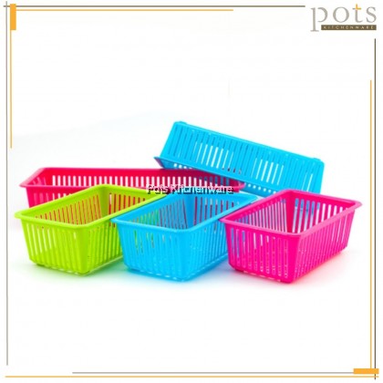 3pcs Best Ware Plastic Rectangular Stackable Basket Storage Cutlery Tray - 708M