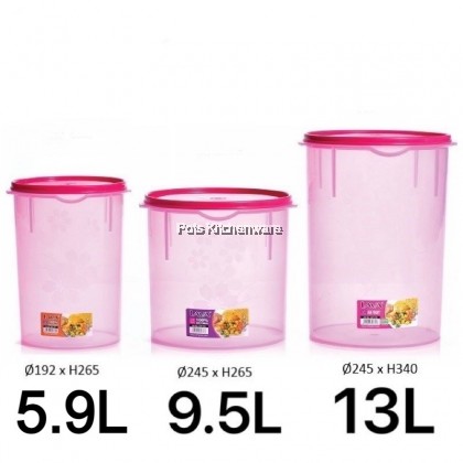 Lava Air Tight BPA FREE Food Container Canister Bekas Kedap Udara Kuih Biskut (5.9L/9.5L/13L) - CST777M