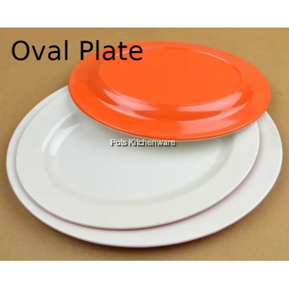 30% CLEARANCE OFFER High Quality Melamine Two Tone Yellow White Dining Set Round Oval Plate Soup Ramen Bowl Pinggan Mangkuk - 1206WYM