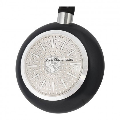 100% Original Zebra Thailand 泰国斑马牌 Wisdom Non Stick IH Frying Wok Pan with Glass Lid Kuali dengan Penutup (32cm) - Z174645