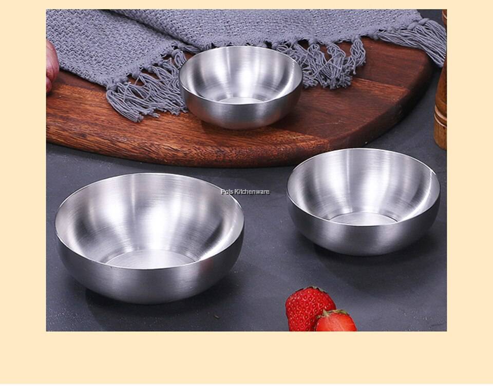 Toffi SUS304 Stainless Steel Korean Dishes Rice Bowl Condiment Sauce