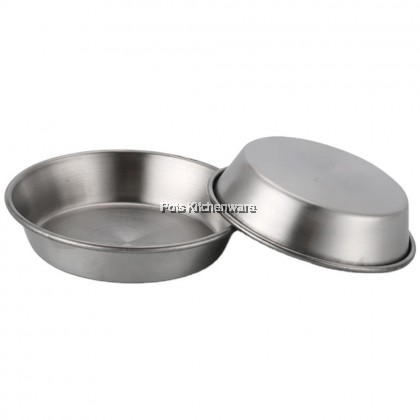 2pcs Toffi SUS304 Stainless Steel Dishes Bowl Condiment Sauce Plate Small Bowl Saucer Pinggan Sos Kecil 不锈钢蘸料碟油碟 - K1707M