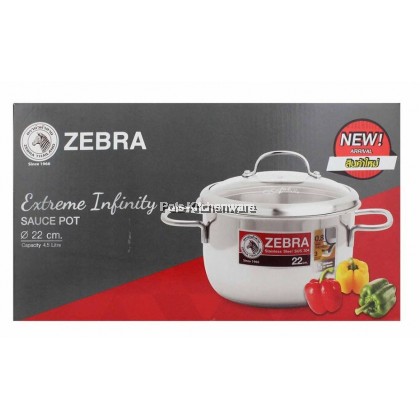 100% Original Zebra Thailand 泰国斑马牌 Stainless Steel SUS304 Extreme Infinity Sauce Pot Soup Pot Periuk Sup 汤锅汤煲 (18cm/20cm/22cm/24cm) - Z162295
