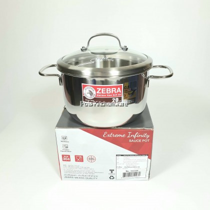 100% Original Zebra Thailand 泰国斑马牌 Stainless Steel SUS304 Extreme Infinity Sauce Pot Soup Pot Periuk Sup 汤锅汤煲 (18cm/20cm/22cm/24cm) - Z162295
