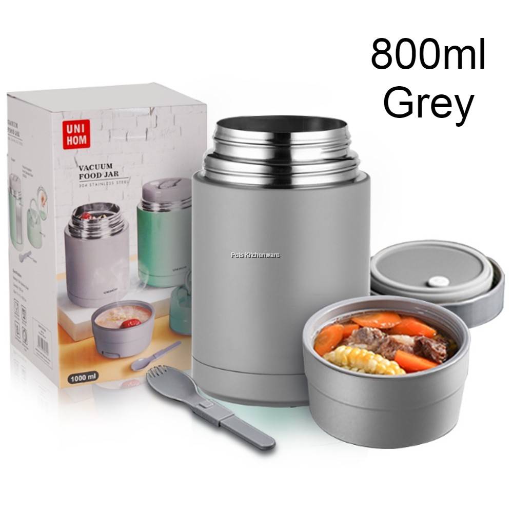 UNIHOM Stainless Steel 304 BPA FREE Vacuum Keep Warm Food Jar Soup