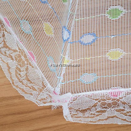 Foldable Breathable Mesh Lace Metal Hexagon Rectangle Umbrella Food Cover Tudung Saji 菜盖蕾丝菜罩 - GJ1174ASM
