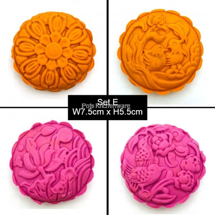 50g/125g/150g Mooncake Mold Hand Pressure Maker Mould Acuan Mooncake With Flower Fish Stamps Cookies Cutter 月饼手压糕点模具 - PL1040M