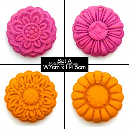 50g/125g/150g Mooncake Mold Hand Pressure Maker Mould Acuan Mooncake With Flower Fish Stamps Cookies Cutter 月饼手压糕点模具 - PL1040M