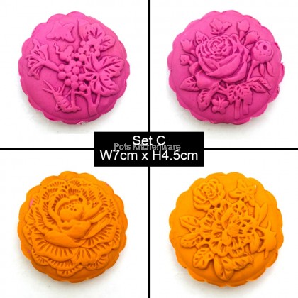 50g/125g/150g Mooncake Mold Hand Pressure Maker Mould Acuan Mooncake With Flower Fish Stamps Cookies Cutter 月饼手压糕点模具 - PL1040M