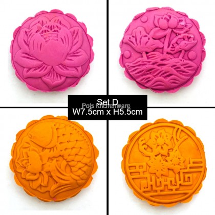 50g/125g/150g Mooncake Mold Hand Pressure Maker Mould Acuan Mooncake With Flower Fish Stamps Cookies Cutter 月饼手压糕点模具 - PL1040M