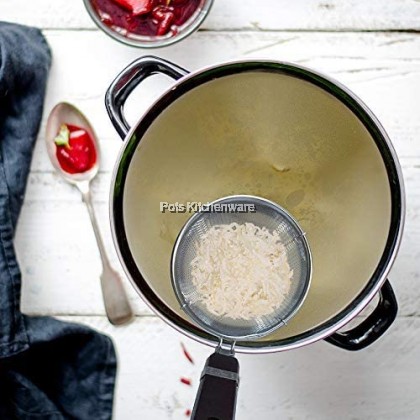 Toffi 4.5/5.5inch Stainless Steel Noodle Drainer Pasta Strainer Tapis Mee Penapis Mee 不锈钢木柄面条过滤器 - K0035M