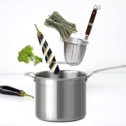 Toffi 4.5/5.5inch Stainless Steel Noodle Drainer Pasta Strainer Tapis Mee Penapis Mee 不锈钢木柄面条过滤器 - K0035M