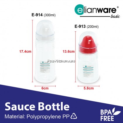 Elianware BPA FREE Leakproof Sauce Bottle Vinegar Oil Bottle Botol Sos Plastik 塑料酱油瓶 - E913914