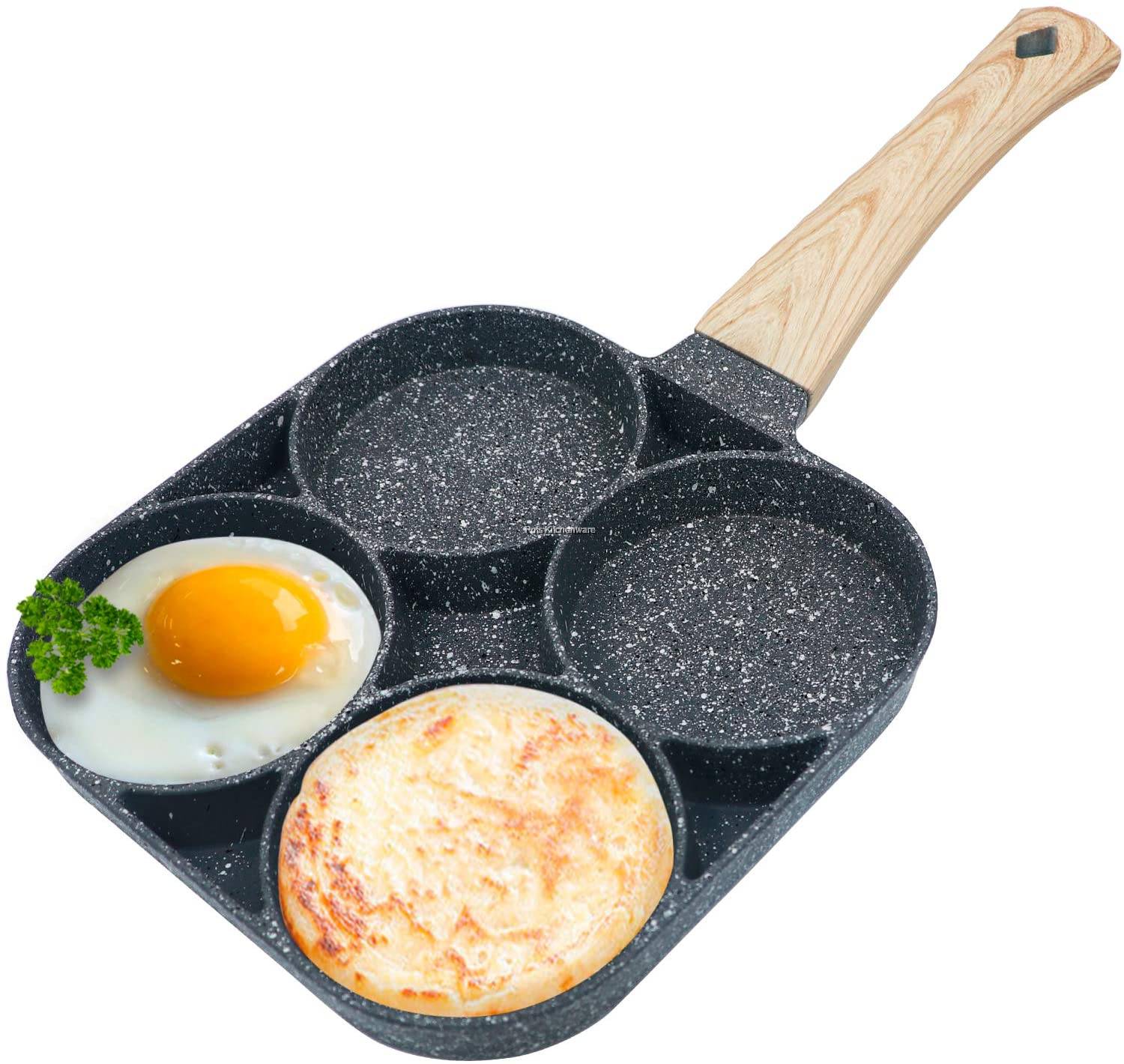 NonStick 4 Holes Frying Pan Pancake Pan Fried Egg Burger Pan NS159