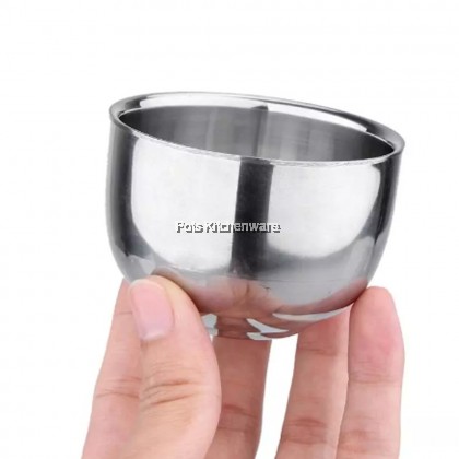 2pcs Toffi 120ml/180ml Stainless Steel Anti Scald Double Layer Tea Cup Cawan Teh Cina 不锈钢双层防热茶杯 - D0707M 2pcs Toffi 120ml/180ml Stainless Steel Anti Scald Double Layer Tea Cup Cawan Teh Cina 不锈钢双层防热茶杯 - D0707M