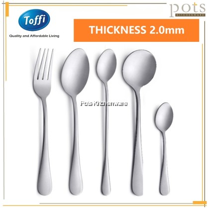 Toffi Stainless Steel Dining Cutlery Flatware Dessert Fork Dessert Spoon Dessert Knife Dessert Soup Spoon Soda Spoon Tea Spoon - F4000
