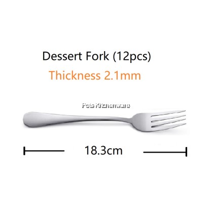 Toffi Stainless Steel Dining Cutlery Flatware Dessert Fork Dessert Spoon Dessert Knife Dessert Soup Spoon Soda Spoon Tea Spoon - F4000