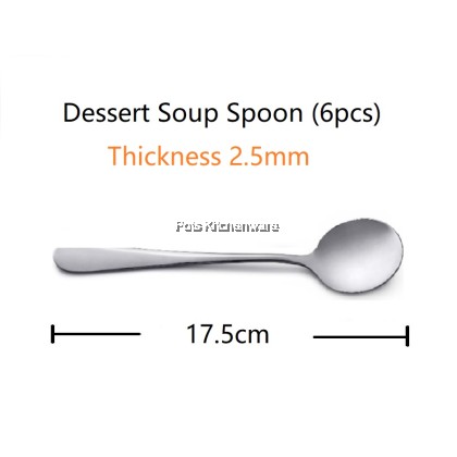 Toffi Stainless Steel Dining Cutlery Flatware Dessert Fork Dessert Spoon Dessert Knife Dessert Soup Spoon Soda Spoon Tea Spoon - F4000