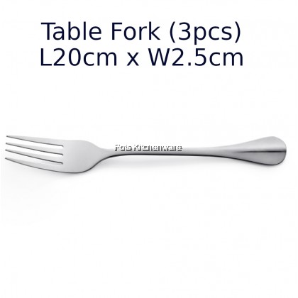 Toffi Premium Quality Stainless Steel Cutlery Dining Restaurant Spoon Fork Knife Sudu Garpo 不锈钢汤匙叉 - F6000