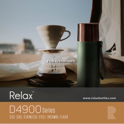 Relax Stainless Steel SUS316 Thermos Water Bottle Thermal Flask Air Botol Tahan Panas 保温壶保温瓶 (500ml/1000ml) - D4950M