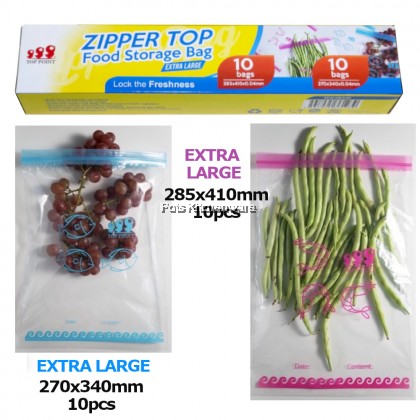 Top Point Zipper Top Food Storage Bag Transparent Frozen Freezer Fresh Food Bag 保鲜袋 - TPZ15015