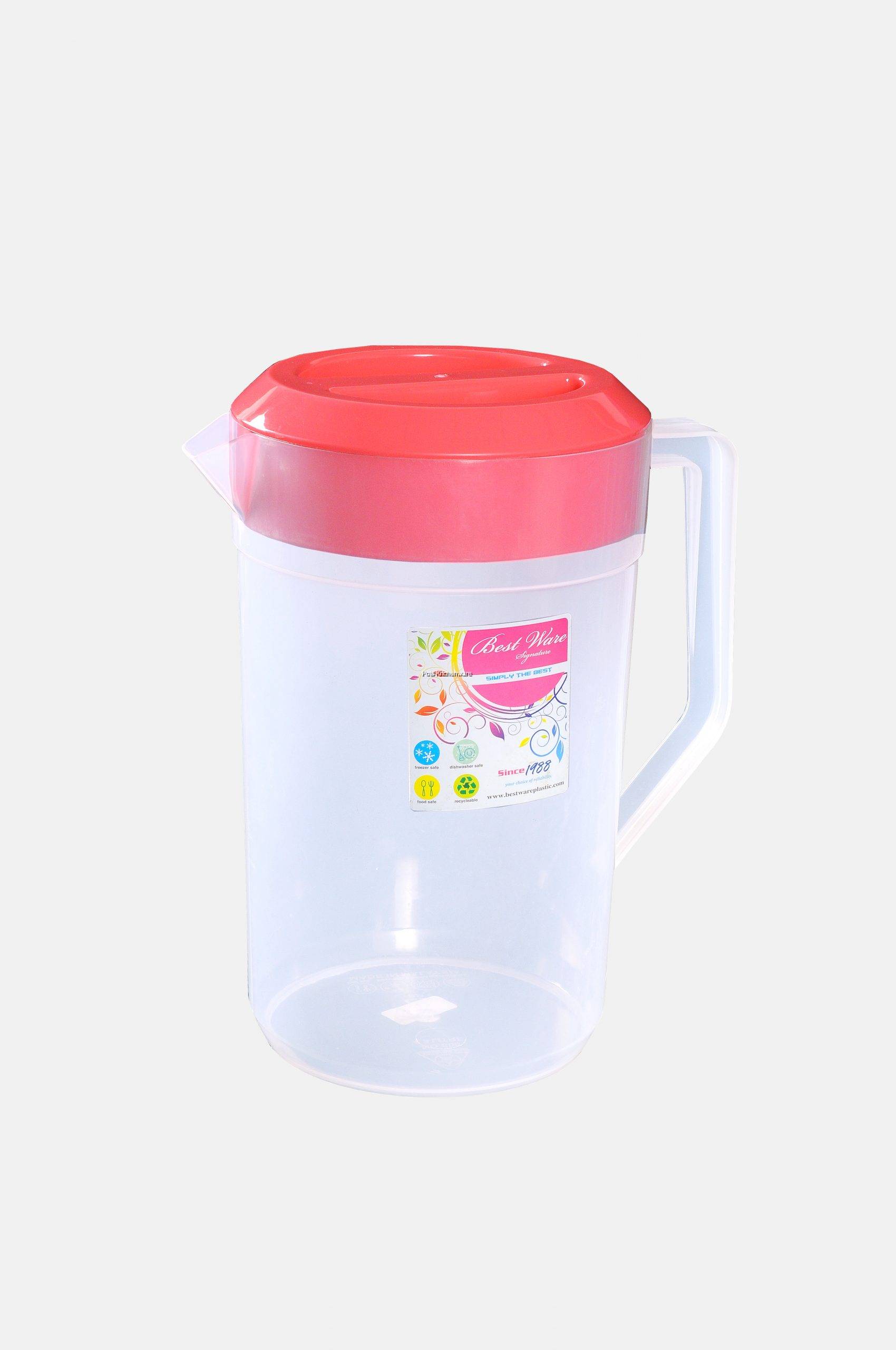 4 3Litre BPA Free Plastic Colour Lid Water Jug Bekas Jug Air Plastik 808T